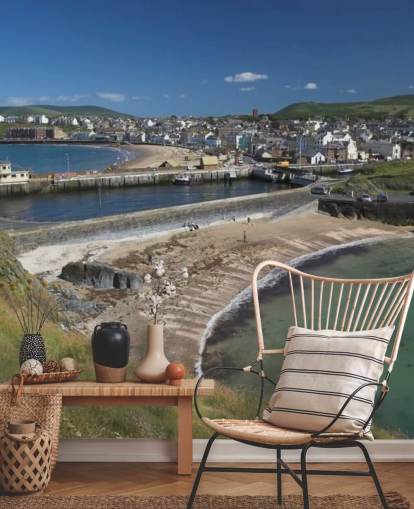 Fiskere Harbour Kyst Bakgrunn