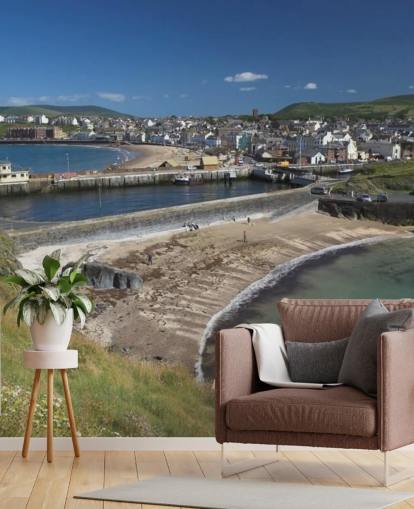 Fiskare Harbour Coast Bakgrund