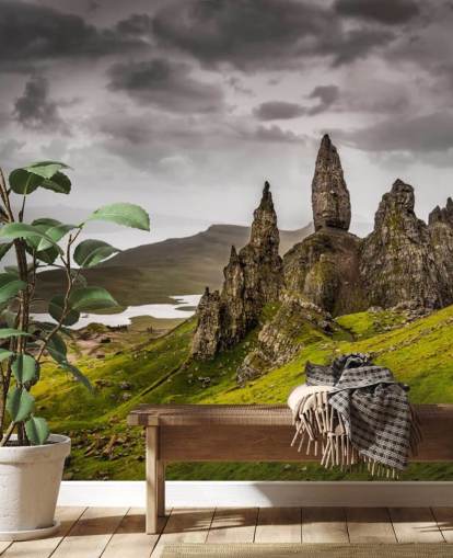 Spitz zulaufende Felsformation Schottland Fototapete Spitz zulaufende Felsformation Schottland Fototapete