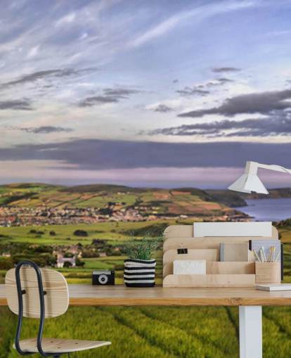 Panoramisch platteland behang