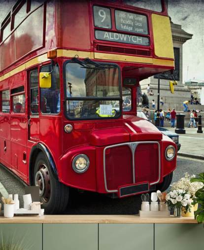 London Double Decker Buss Bakgrunn London Double Decker Buss Bakgrunn