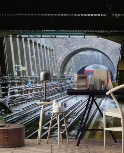 tfl tapet vægmaleri kaldet London Underground Train Tapet til kontorer, virksomheder og hjemmekontorer