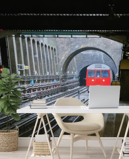 tfl wallpaper mural called London Underground Train Wallpaper for offices, businesses and home offices