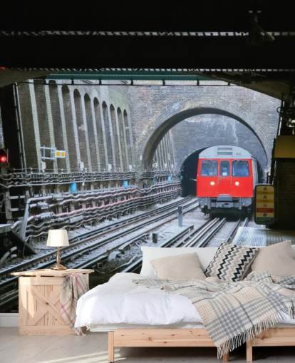 carta da parati murale tfl chiamata London Underground Train Wallpaper per uffici, aziende e uffici domestici