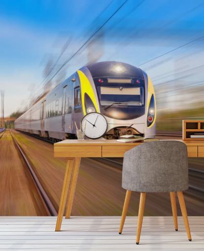Papier peint train en mouvement