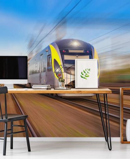 Papel Pintado Tren En Movimiento Papel Pintado Tren En Movimiento