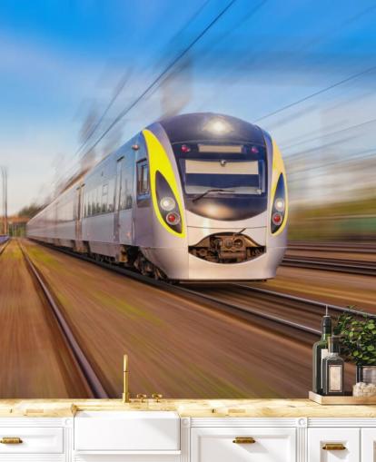 Papel Pintado Tren En Movimiento Papel Pintado Tren En Movimiento