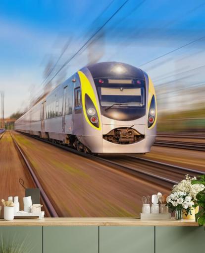 Papel Pintado Tren En Movimiento