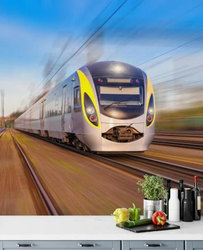 Papel Pintado Tren En Movimiento