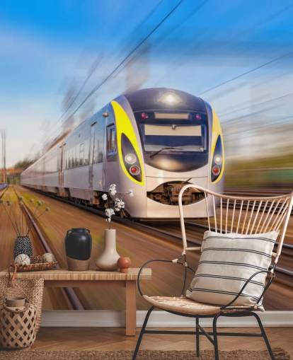 Papel Pintado Tren En Movimiento Papel Pintado Tren En Movimiento