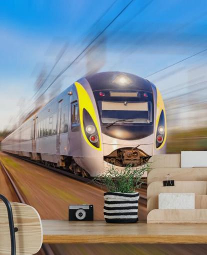 Papier peint train en mouvement