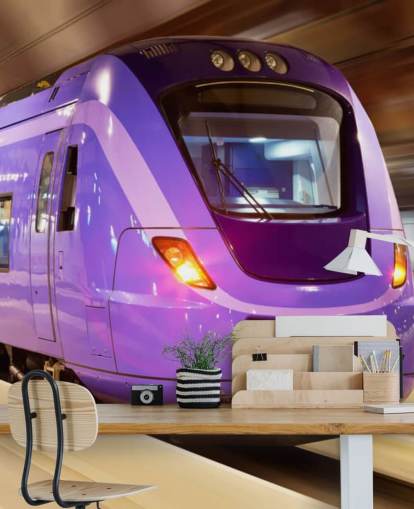 Purple Train behang