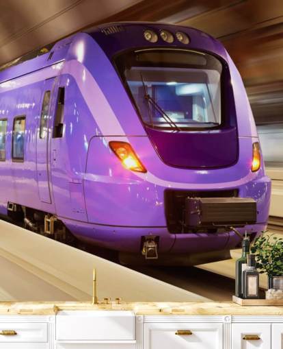 Carta da parati con treno