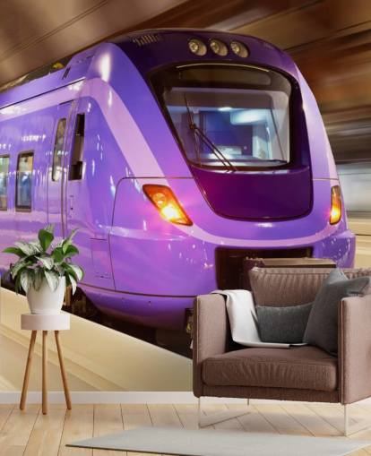 Papel de Parede Trem Roxo Papel de Parede Trem Roxo