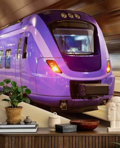 Purple Train Wallpaper