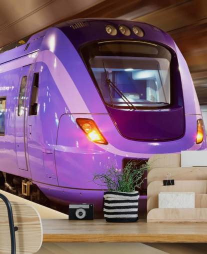 Papier Peint Train Violet Papier Peint Train Violet