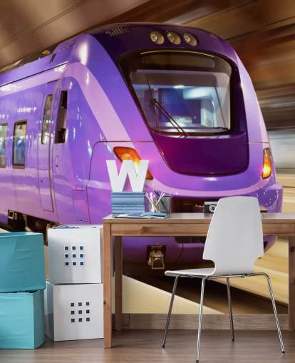 Papier Peint Train Violet Papier Peint Train Violet