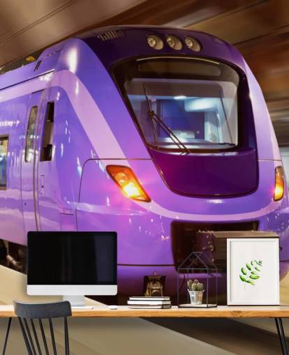 Carta da parati con treno