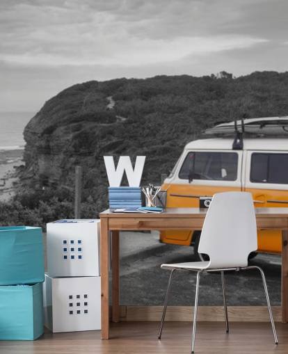 Geel Campervan behang Geel Campervan behang