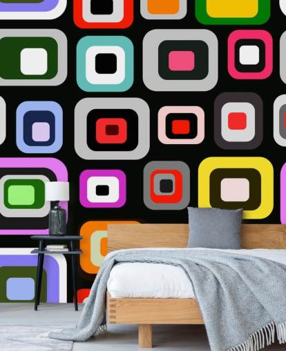 Värikäs Retro Abstrakti Taustakuva