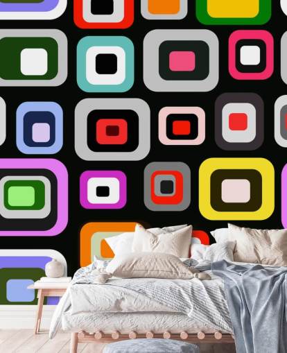 Colourful Retro Abstract Wallpaper