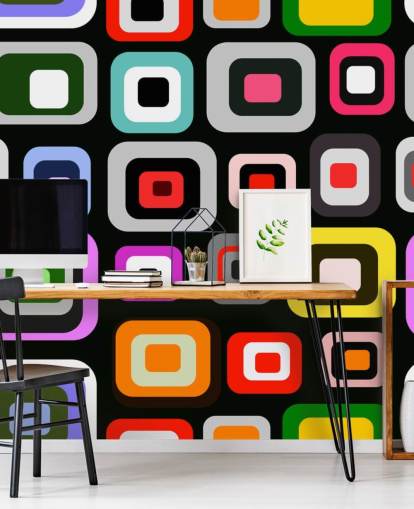 Colourful Retro Abstract Wallpaper