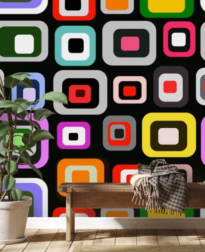 Farverige Retro Abstrakt Baggrund