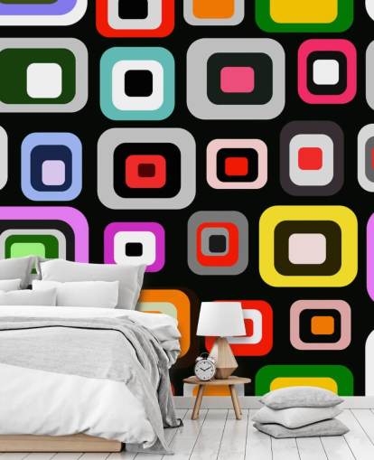 Colourful Retro Abstract Wallpaper