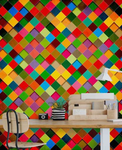 Decorazione murale con poster retrò grunge