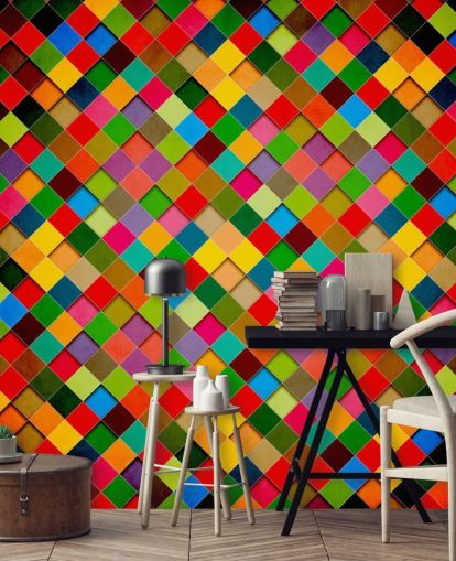 Retro Grunge Poster Design Wall Mural