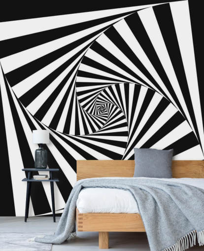 Black and White Optical Art Wallpaper