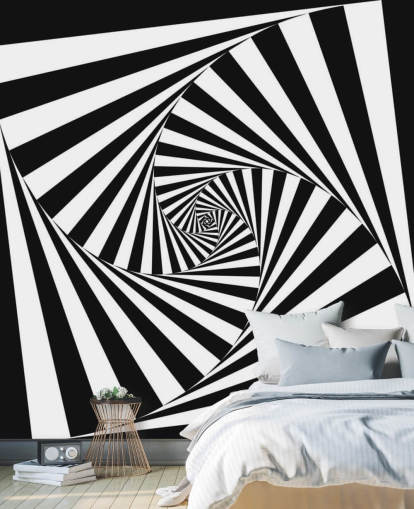 Black and White Optical Art Wallpaper