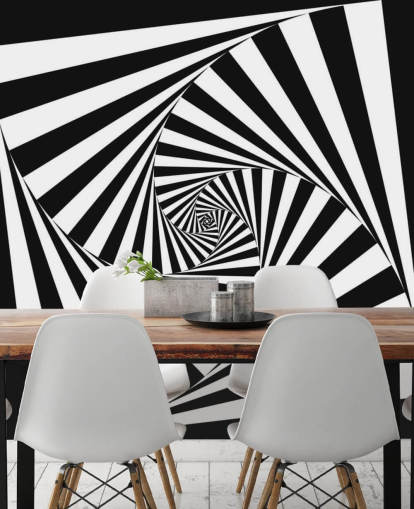 Fondo de pantalla de arte óptico en blanco y negro Fondo de pantalla de arte óptico en blanco y negro