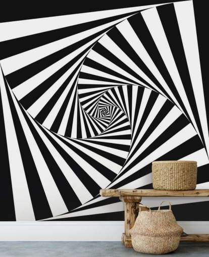 Fondo de pantalla de arte óptico en blanco y negro Fondo de pantalla de arte óptico en blanco y negro