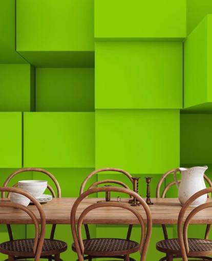 3D Green Cube Wallpaper