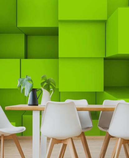 Fondo de pantalla 3D Green Cube