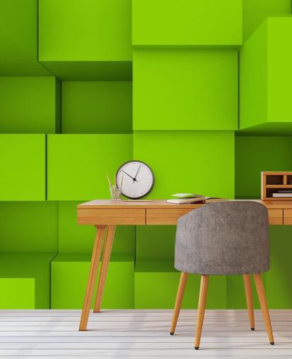 3D Green Cube-achtergrond