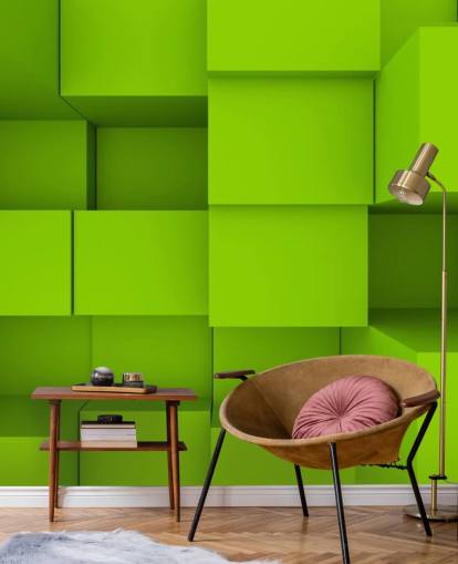 3D Green Cube Wallpaper