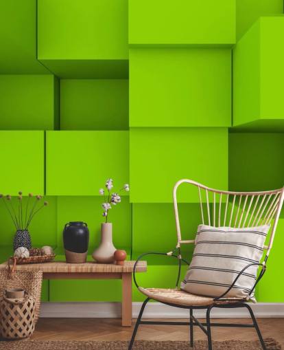 3D Green Cube Wallpaper