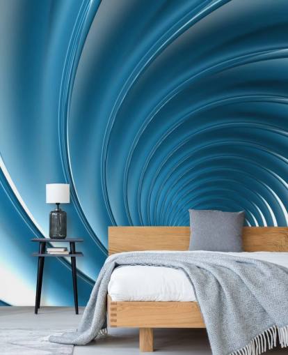 Carta da parati 3D Blue Swirl