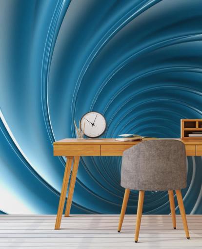 Carta da parati 3D Blue Swirl