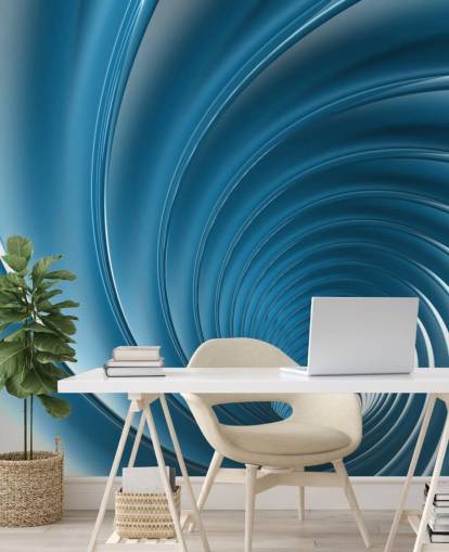 Carta da parati 3D Blue Swirl