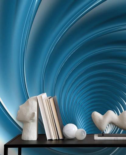 3D Blue Swirl Wallpaper