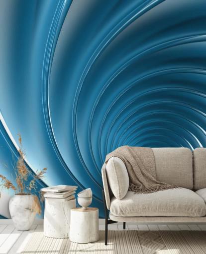3D Blue Swirl Wallpaper