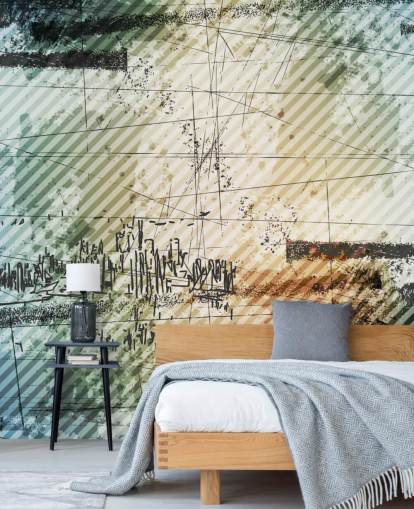 Blue and Grey Abstract Wallpaper