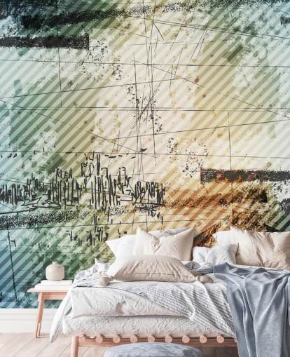 Blue and Grey Abstract Wallpaper