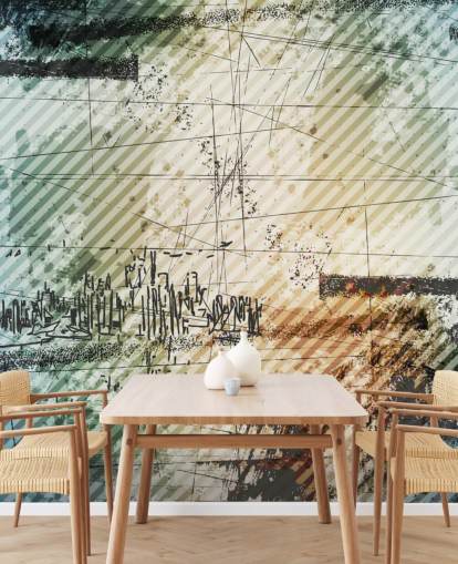 Blue and Grey Abstract Wallpaper