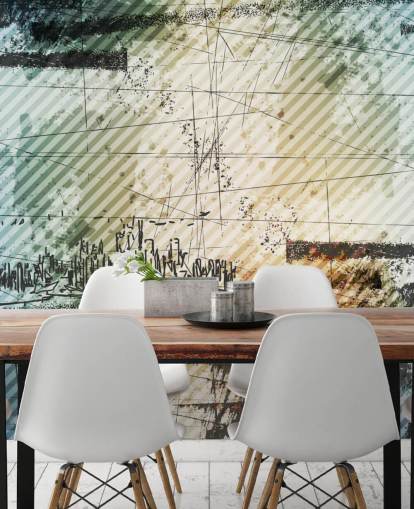 Blue and Grey Abstract Wallpaper