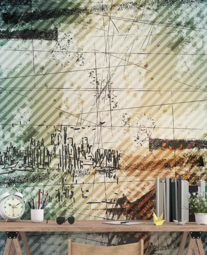 Blue and Grey Abstract Wallpaper