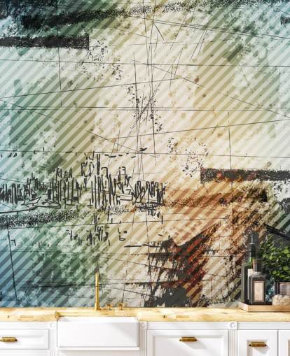 Blå og Grå Abstrakt Baggrund